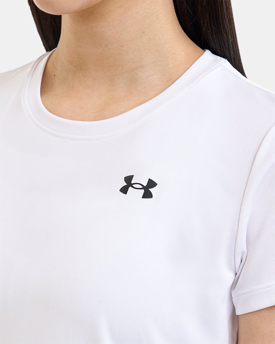 女士UA Tech™短袖T恤 in White image number 4